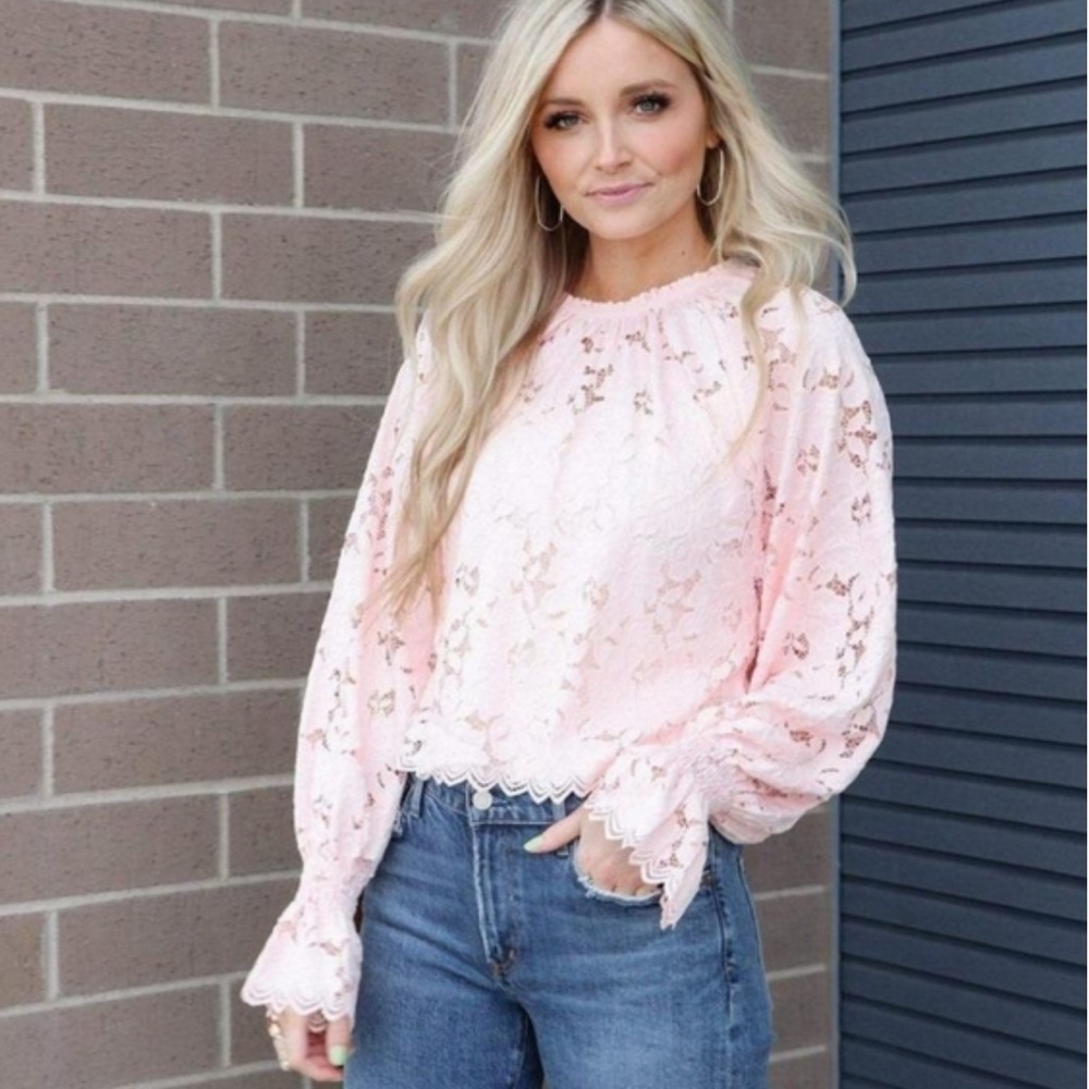 NWT Free People Olivia balloon-sleeve blouse